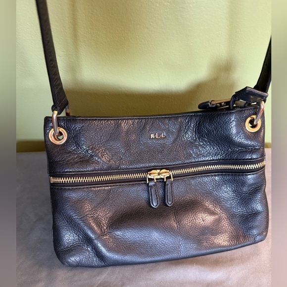 Vintage Lauren Ralph Lauren Maysey Satchel Leather Convertible Crossbody Purse - Picture 1 of 9